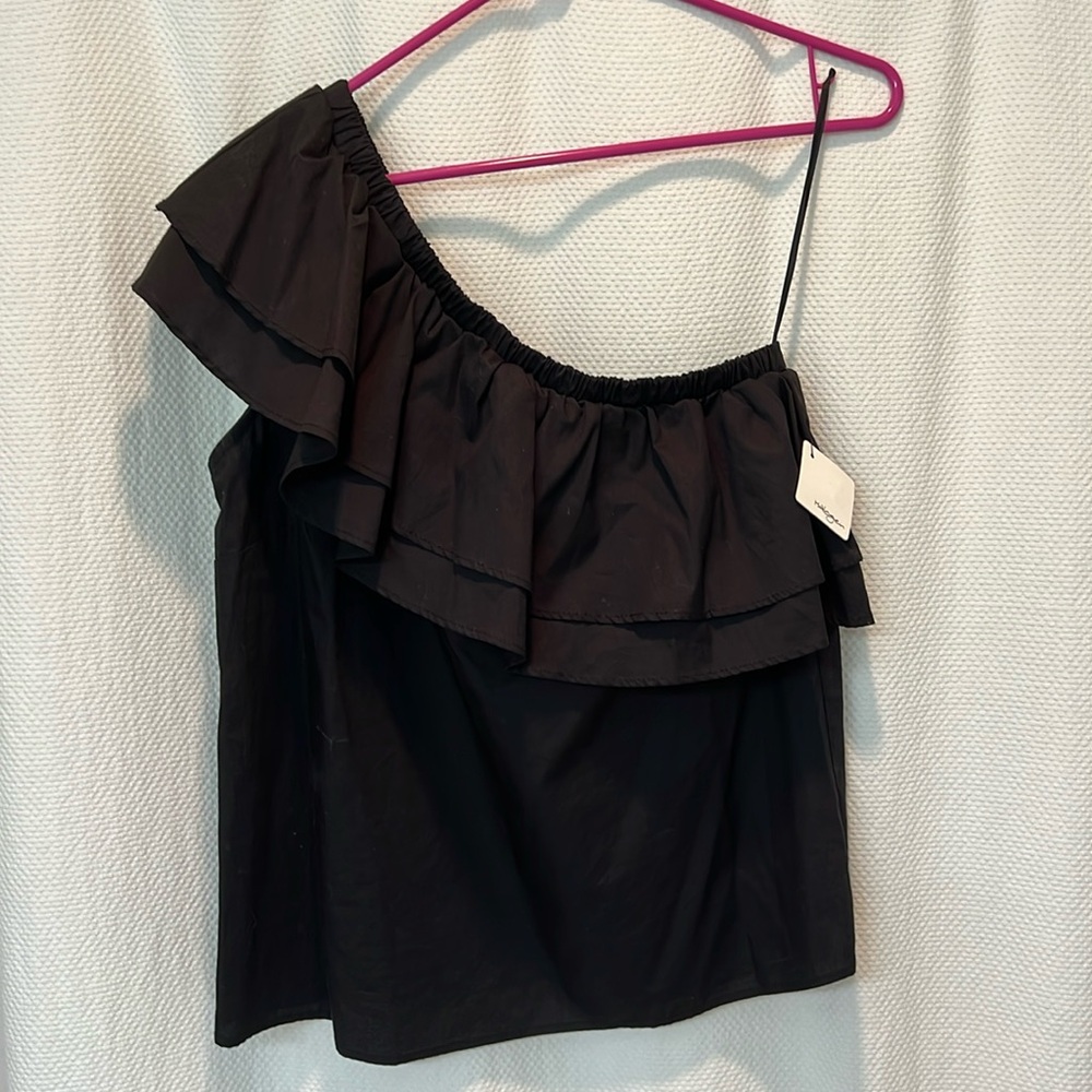 Halogen size medium one shoulder ruffle top - NWT